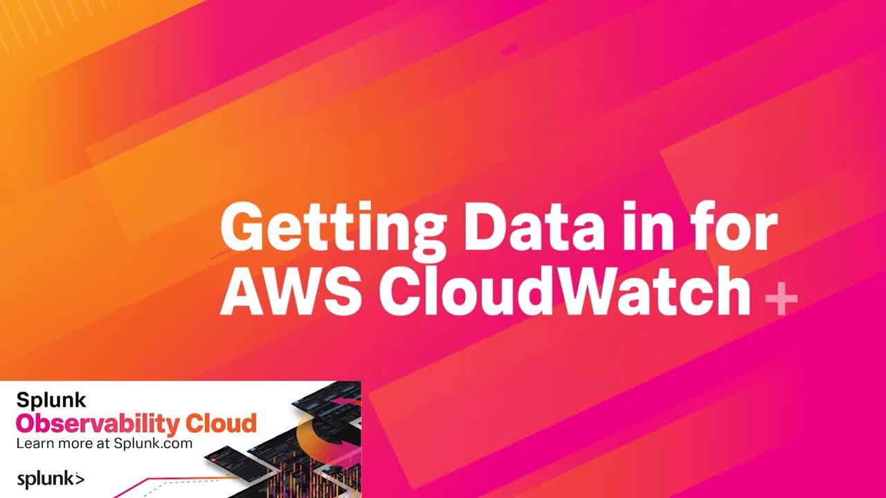 Get your AWS CloudWatch data in!